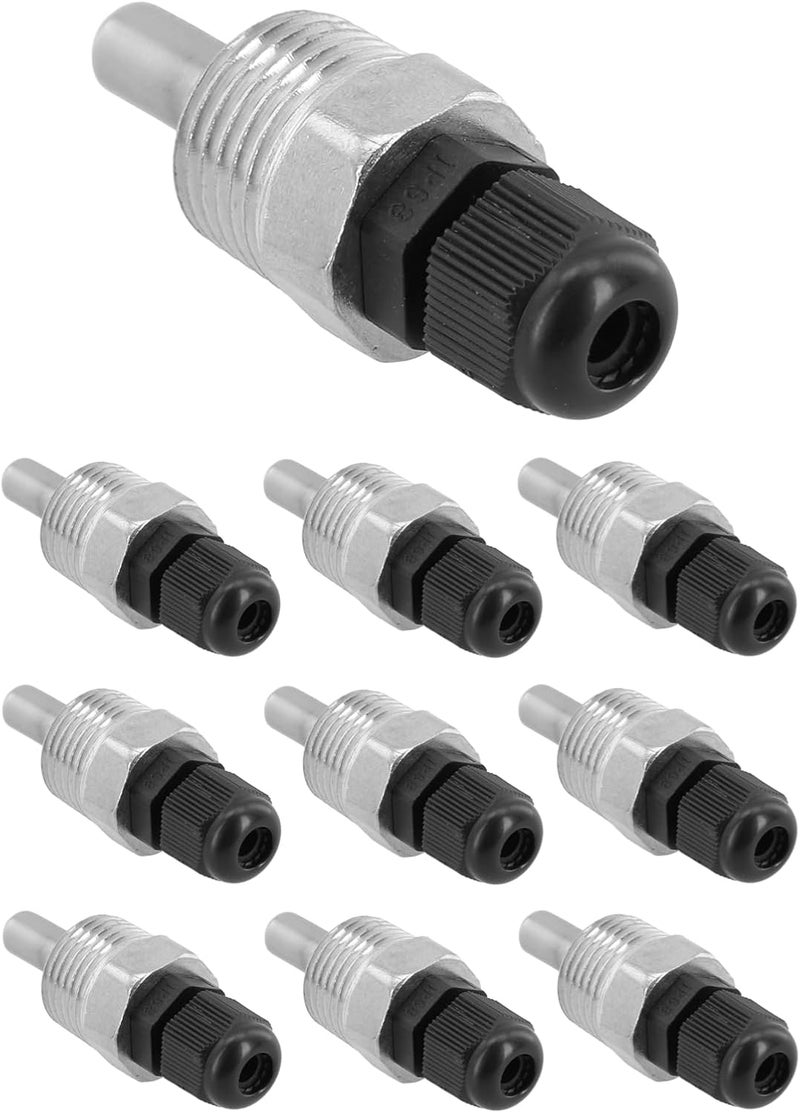 HOgardenME 10PCS 304 Stainless Steel Thermowell, 30mm Waterproof 1/2inch NPT Thread Thermowell For Temperature Sensor for Beer Fermenter(30mm) - Image 1